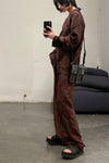 MUTEDANCE embroidered printed and dyed trousers MD21SS46